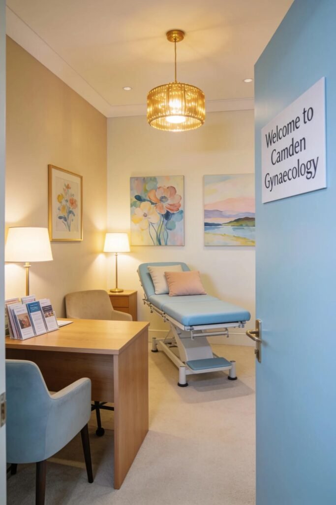 Gynaecologist office in Camden designed for women's health consultations, evoking comfort and professionalism.