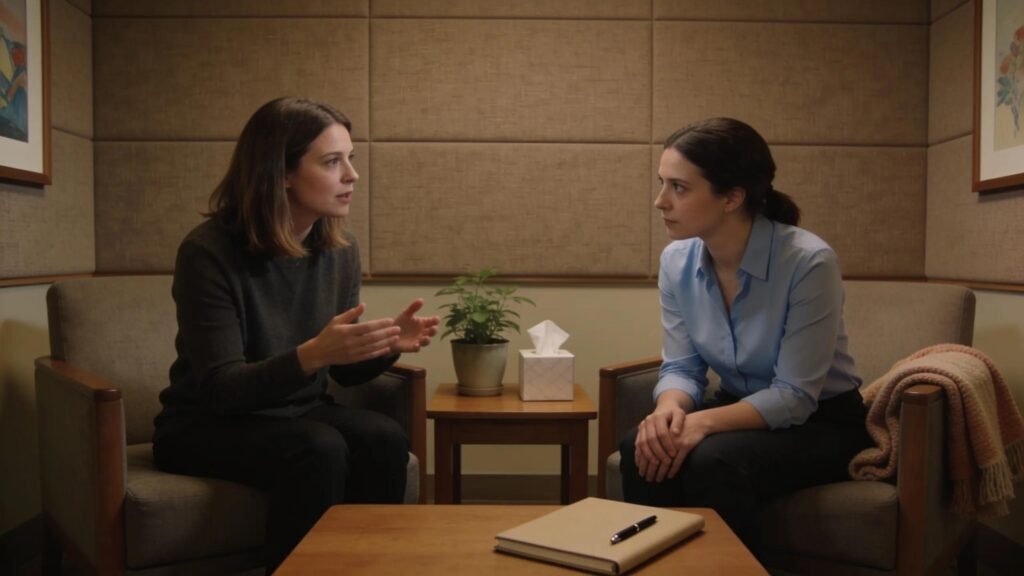 Private consultation room designed for confidential female healthcare discussions