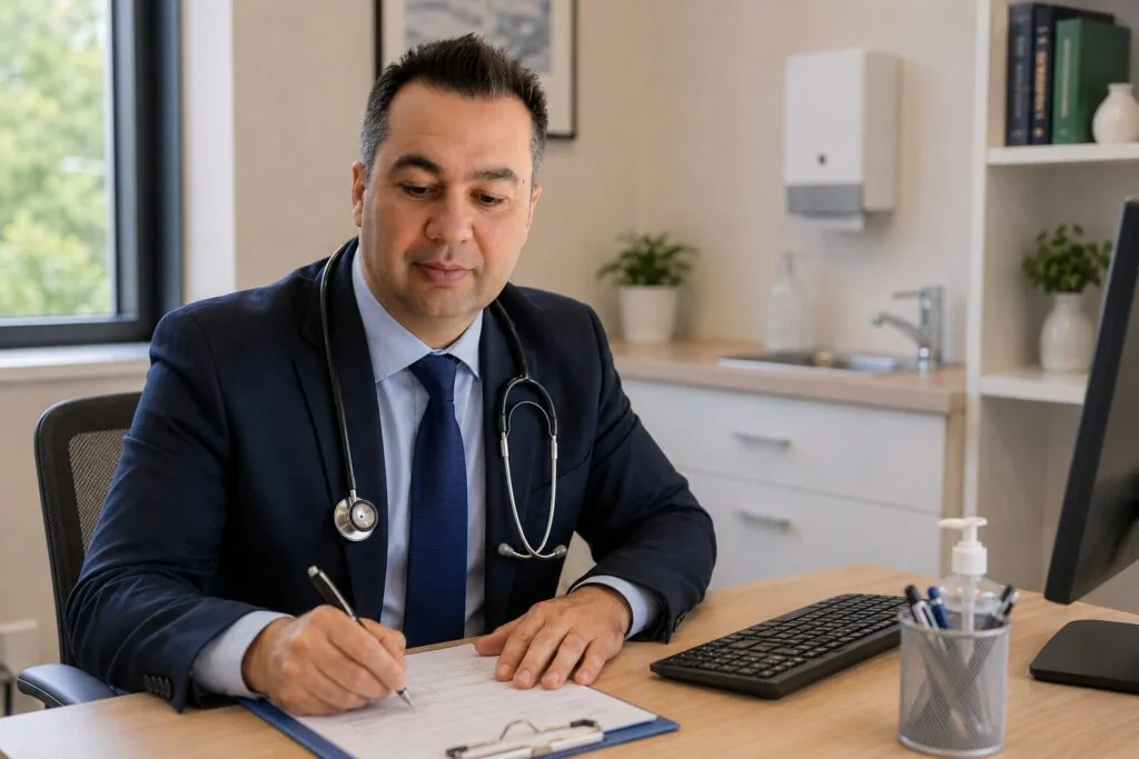 Dr Georgios Schoinas, private GP at AristoGP, Central London EC1