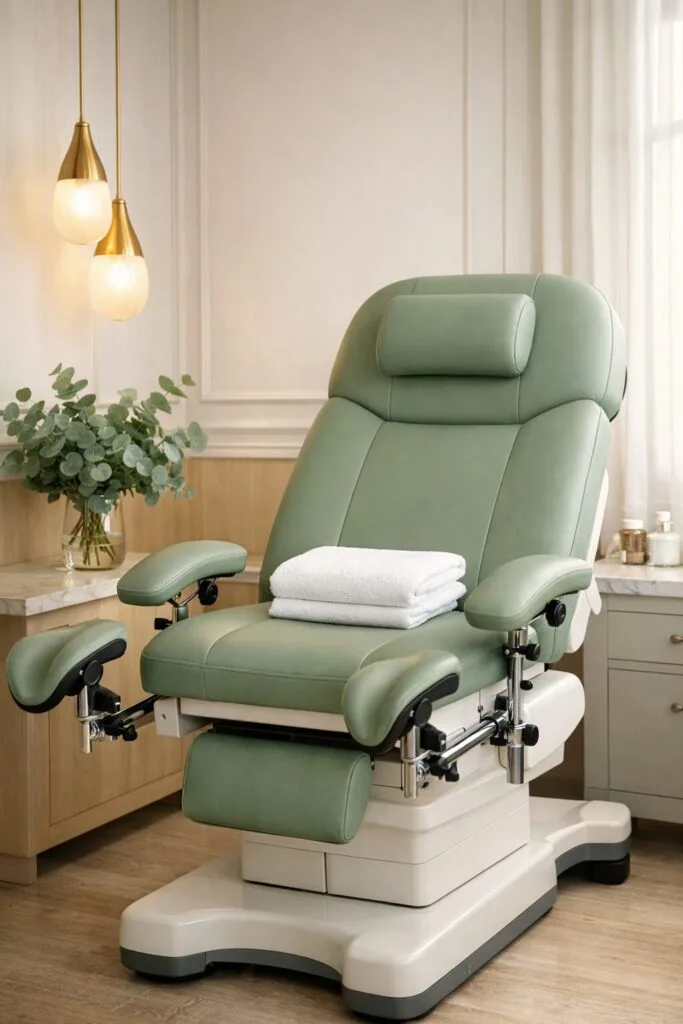 Examination chair in the consulting room at AristoGP