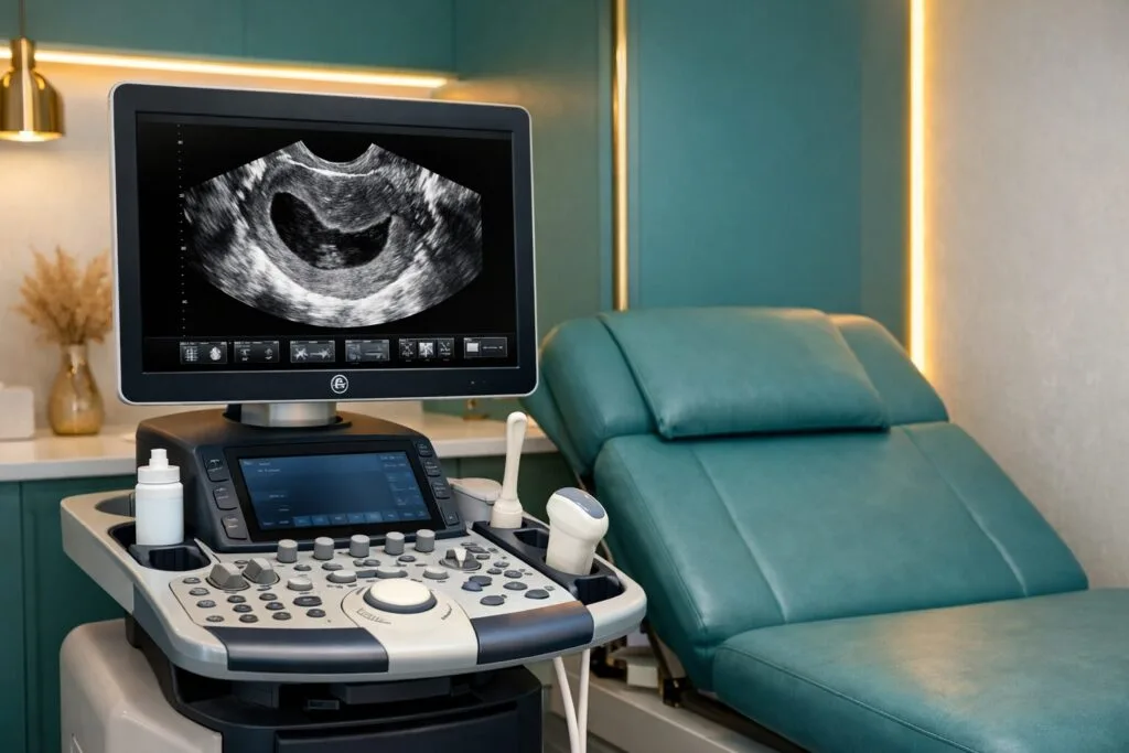 Ultrasound scanner used for same-day pelvic ultrasound at AristoGP