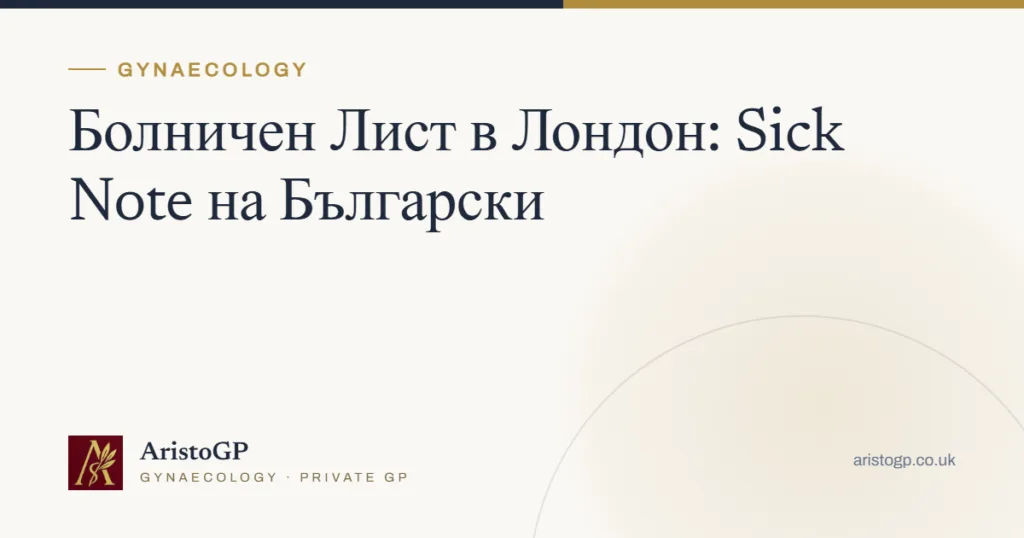 Болничен Лист в Лондон: Sick Note на Български