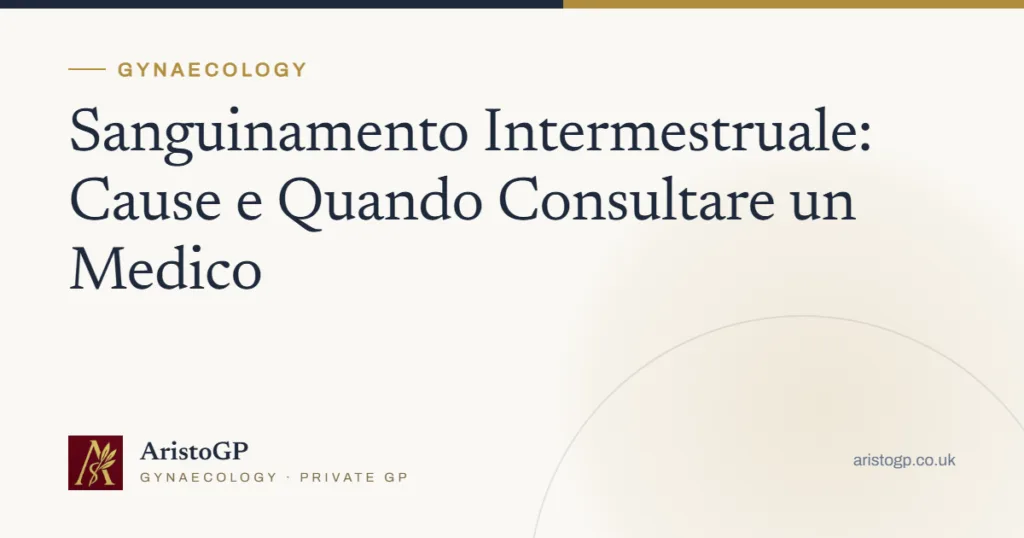 Sanguinamento Intermestruale: Cause e Quando Consultare un Medico